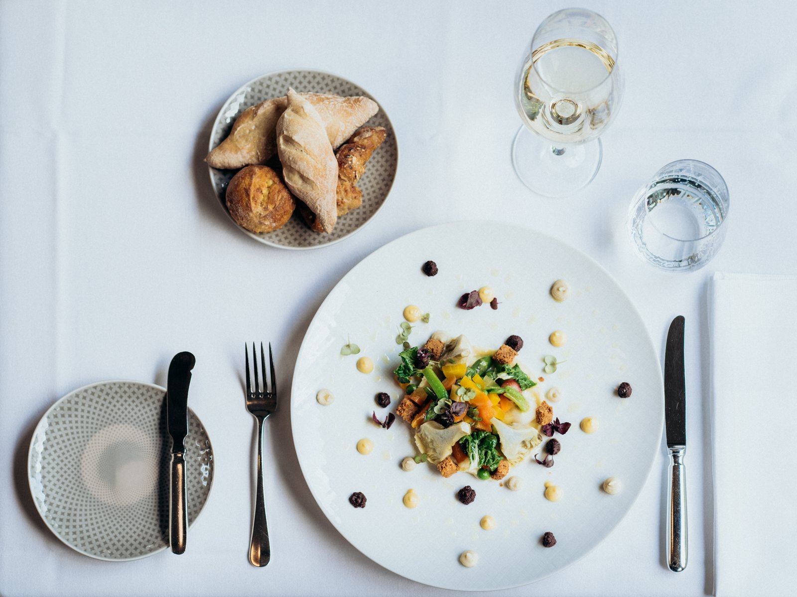 Fine-Dining-Teller von oben